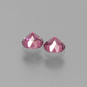 Gemas de Granate rodolita Rosado natural de 1.10 ct, Corte Redondo, VS