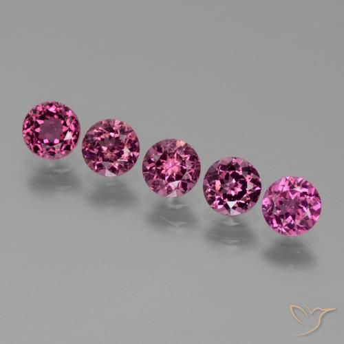 2.61ctw Natural Rosado magenta intenso Granate Rodolita, Redondo, VS
