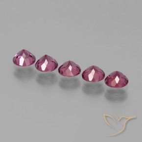 Gemas de Granate rodolita Púrpura medio natural de 2.51 ct, Redondo, VS