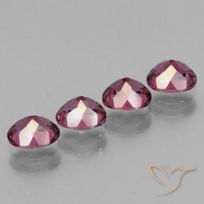 Gemas de Granate rodolita Púrpura intenso natural de 2.64 ct, Ovalada, VS