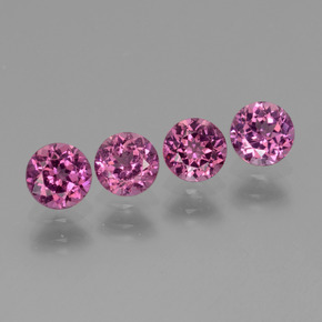 Gemas de Granate rodolita Rosado natural de 2.02 ct, Corte Redondo, VS