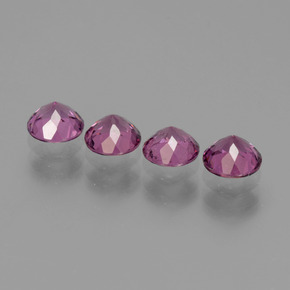 Gemas de Granate rodolita Rosado natural de 2.02 ct, Corte Redondo, VS