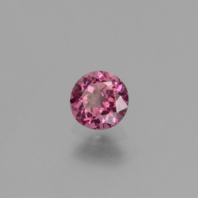 Granate rodolita rosa natural de 0,74 ct, corte redondo, VS