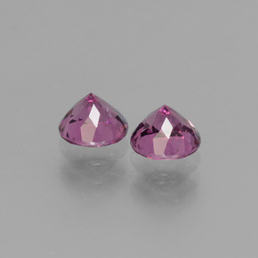Gemas de Granate rodolita Rosado natural de 1.42 ct, Corte Redondo, VS-SI