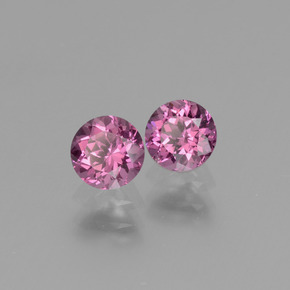 Gemas de granate rodolita rosa natural de  ct, corte redondo, VS