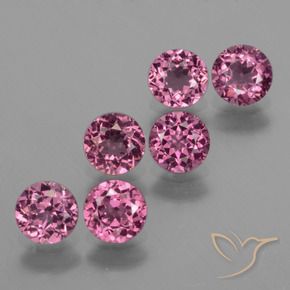Gemas de Granate rodolita Púrpura rojizo natural de 2.76 ct, Redondo, VS