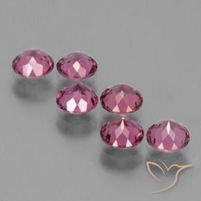 Gemas de Granate rodolita Púrpura rojizo natural de 2.76 ct, Redondo, VS