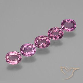 Gemas de Granate rodolita Púrpura rojizo natural de 2.93 ct, Ovalada, VS