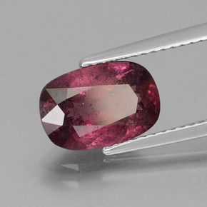Granate rodolita rosa natural de 2,92 ct, corte cojín, SI