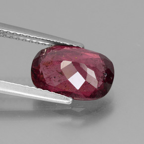 Granate rodolita rosa natural de 2,92 ct, corte cojín, SI