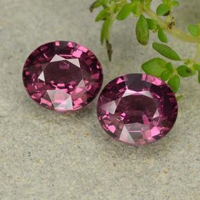 Gemas de Granate rodolita Rosado púrpura natural de 3.31 ct, Corte Óvalo, VVS-VS