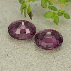 Gemas de Granate rodolita Rosado púrpura natural de 3.31 ct, Corte Óvalo, VVS-VS