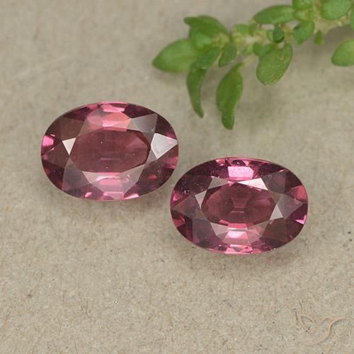 Gemas de granate rodolita rojo natural de 1,93 ct, corte óvalo, VVS-VS