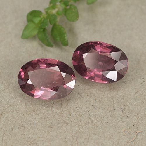Gemas de granate rodolita rojo natural de 1,93 ct, corte óvalo, VVS-VS