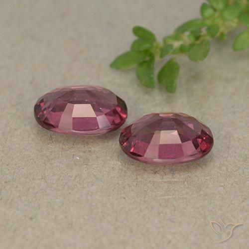 Gemas de granate rodolita rojo natural de 1,93 ct, corte óvalo, VVS-VS
