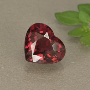 Granate rodolita Rojo frambuesa natural de 1.63 ct, Forma de corazón, VVS-VS