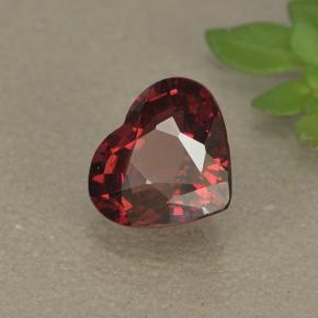 Granate rodolita Rojo frambuesa natural de 1.63 ct, Forma de corazón, VVS-VS