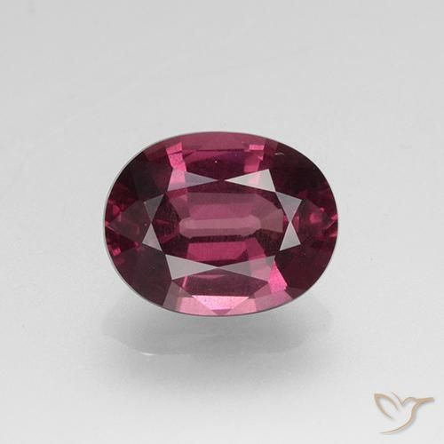 2.06ct Natural Púrpura oscuro Granate Rodolita, Ovalada, VS