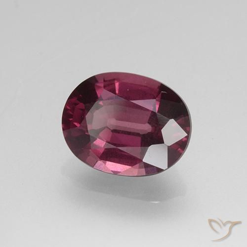 Granate rodolita Púrpura oscuro natural de 2.06 ct, Ovalada, VS