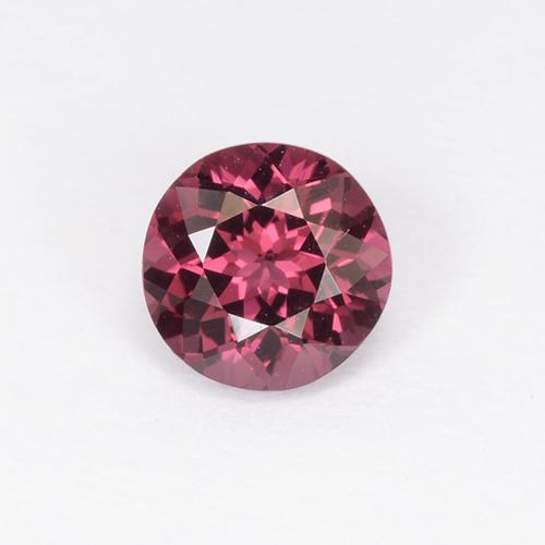 Granate rodolita rosa natural de 0,86 ct, corte redondo, VVS-VS