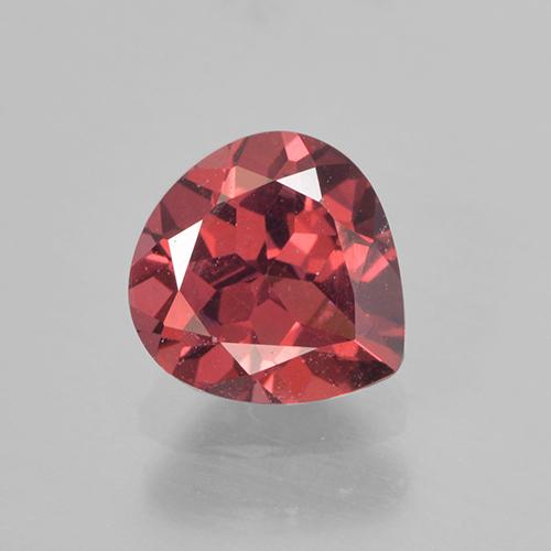 Granate rodolita rojo natural de 0,90 ct, en forma de pera, VS