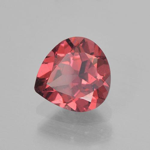 Granate rodolita rojo natural de 0,90 ct, en forma de pera, VS