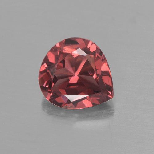 Granate rodolita rojo natural de 0,75 ct, en forma de pera, VS