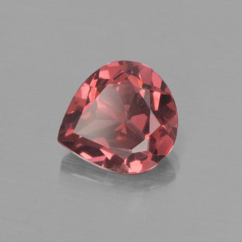 Granate rodolita rojo natural de 0,75 ct, en forma de pera, VS