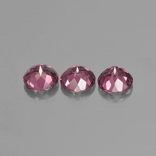 Gemas de granate rodolita rosa natural de 2,62 ct, corte redondo, VS