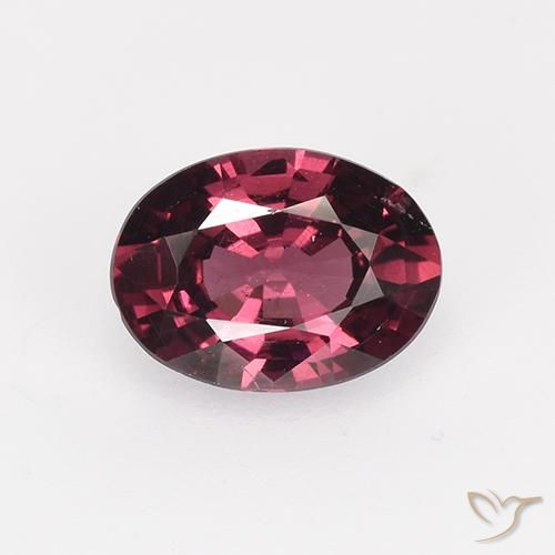 0.91ct Natural Rojo oscuro Granate Rodolita, Ovalada, VS