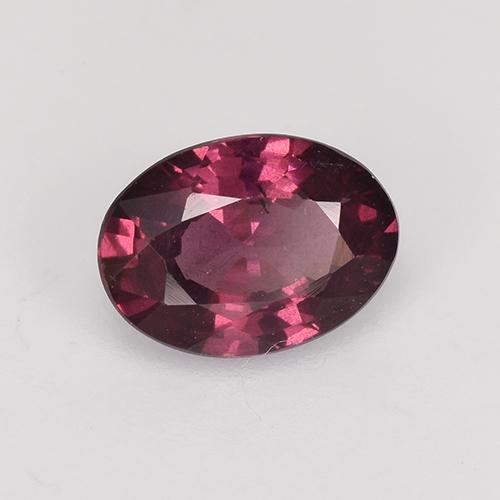 Granate rodolita rojo natural de 0,95 ct, corte óvalo, VS