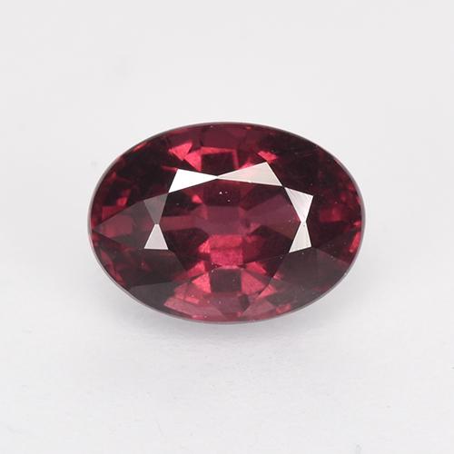 Granate rodolita rojo natural de 1,37 ct, corte óvalo, VS