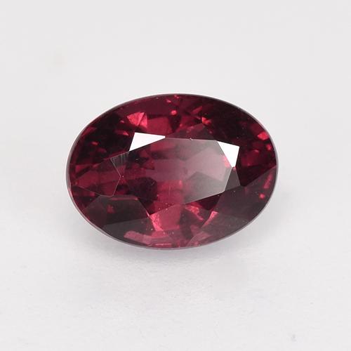 Granate rodolita rojo natural de 1,37 ct, corte óvalo, VS