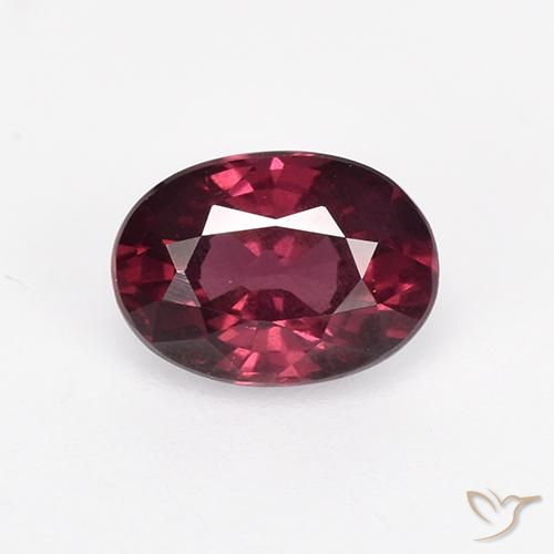 1.06ct Natural Rojo púrpura Granate Rodolita, Ovalada, VS