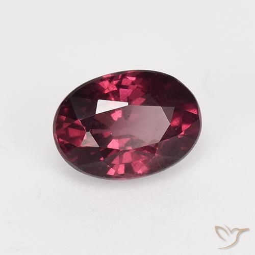 Granate rodolita Rojo púrpura natural de 1.06 ct, Ovalada, VS