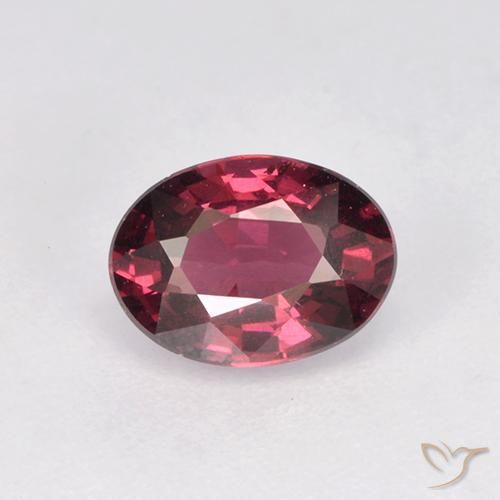 1.07ct Natural Rojo púrpura Granate Rodolita, Ovalada, VS