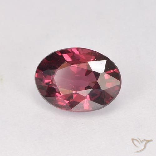 Granate rodolita Rojo púrpura natural de 1.07 ct, Ovalada, VS