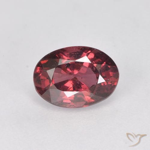 1.09ct Natural Rojo frambuesa Granate Rodolita, Ovalada, VS