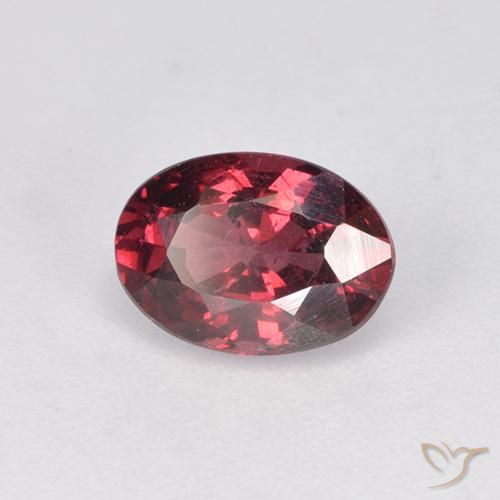 Granate rodolita Rojo frambuesa natural de 1.09 ct, Ovalada, VS