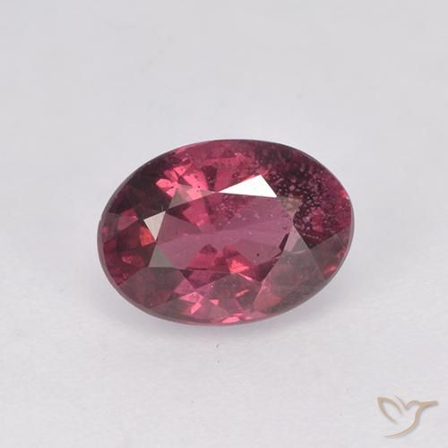 1.18ct Natural Rojo frambuesa Granate Rodolita, Ovalada, VS