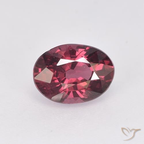 1.07ct Natural Rojo oscuro medio Granate Rodolita, Ovalada, VS