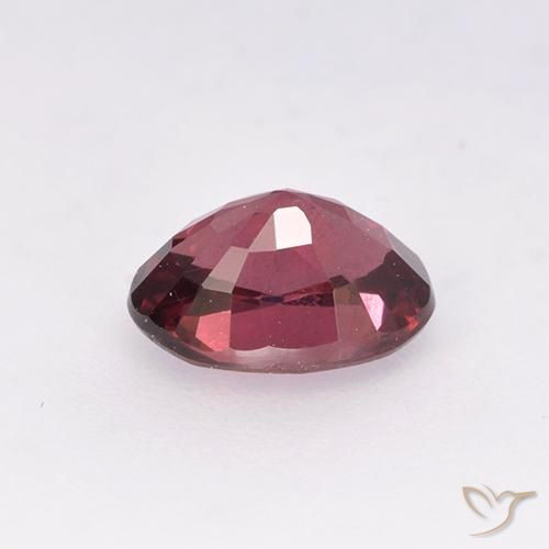 Granate rodolita Rojo oscuro medio natural de 1.07 ct, Ovalada, VS