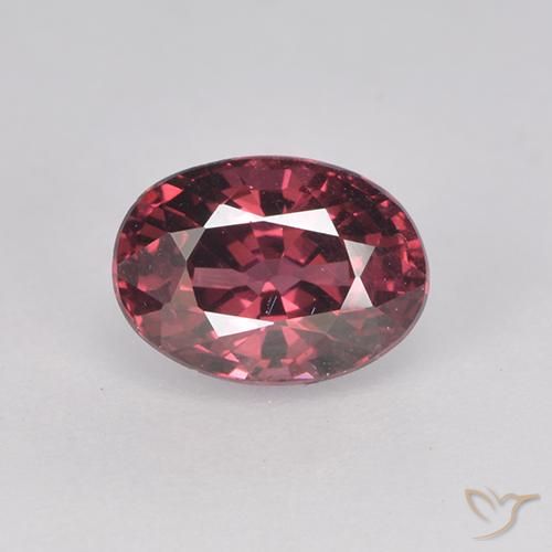 1.18ct Natural Rojo oscuro medio Granate Rodolita, Ovalada, VVS-VS