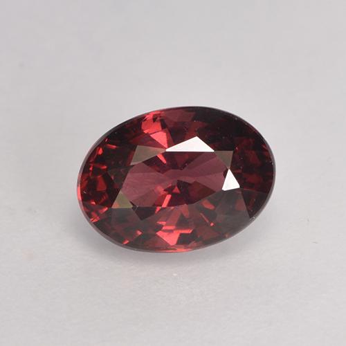 Granate rodolita Rojo oscuro natural de 1.24 ct, Corte Óvalo, VS