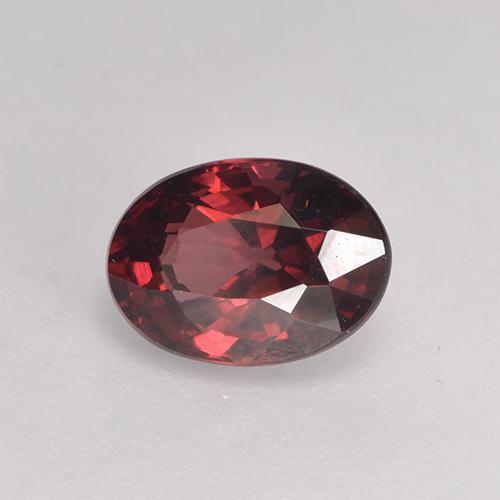 Granate rodolita Rojo oscuro natural de 1.24 ct, Corte Óvalo, VS