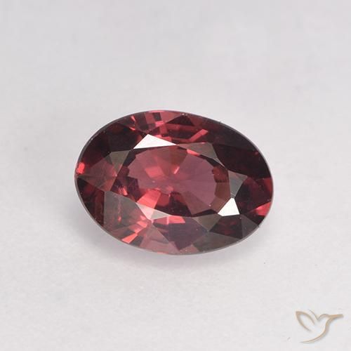 0.93ct Natural Tono rojo púrpura Granate Rodolita, Ovalada, VS