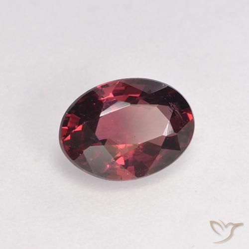 Granate rodolita Rojo vino natural de 0.96 ct, Ovalada, VS