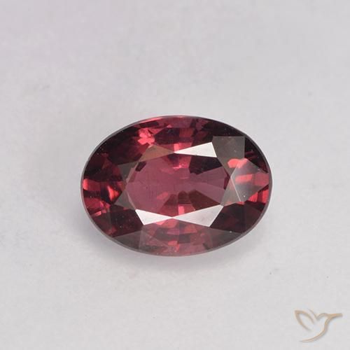 0.99ct Natural Rojo oscuro medio Granate Rodolita, Ovalada, VS