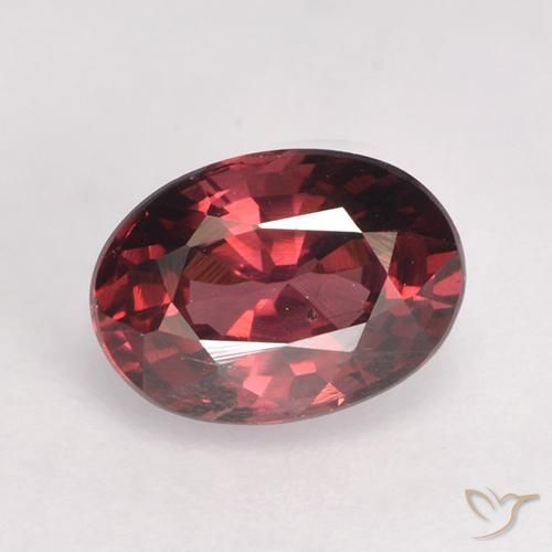 1.12ct Natural Rojo oscuro Granate Rodolita, Ovalada, VS