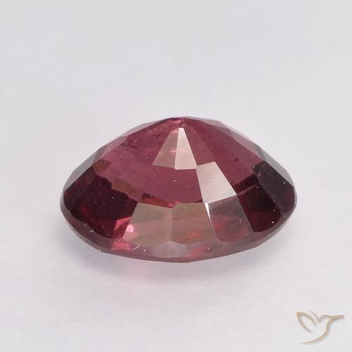 Granate rodolita Rojo oscuro medio natural de 1.25 ct, Ovalada, VS
